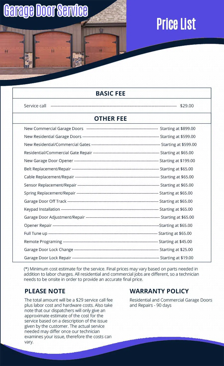 Neighborhood Garage Door Service Phoenix, AZ 602-734-9566